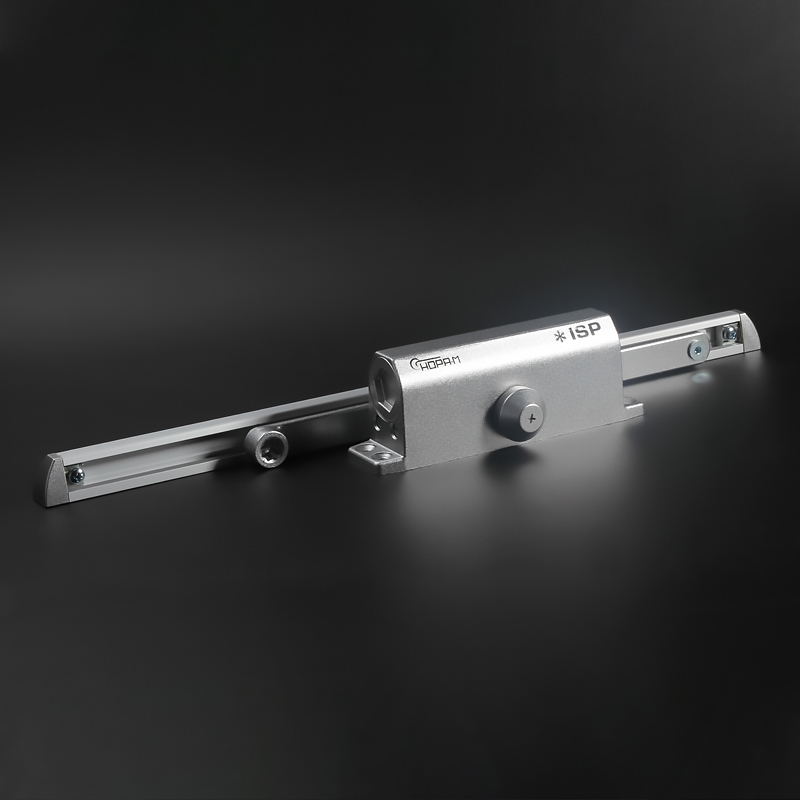 Доводчик дверной со скользящей тягой 440 Slider ISPARUS от 70 до 130 кг цвет Серебро Нора-М